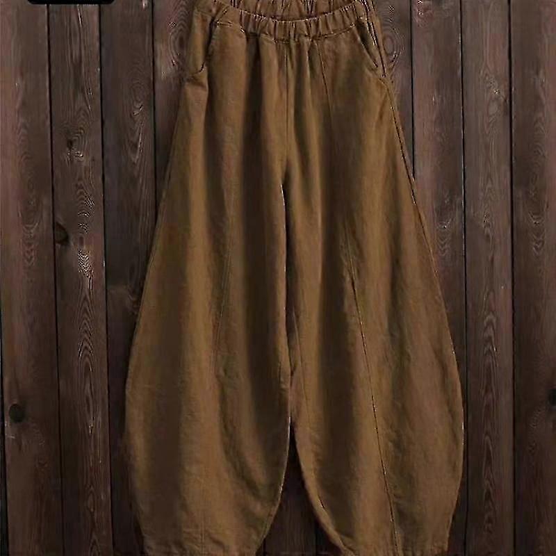 Giapponese Plus Size Primavera E Autunno Cotone E Lino Sciolto Casual Bloomers Donne