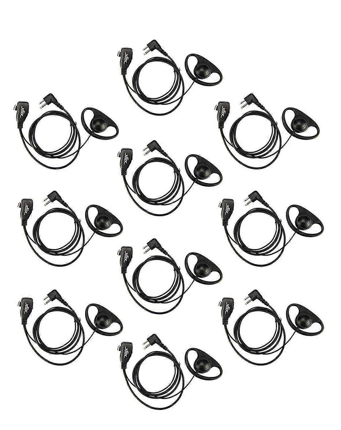 2Pin D Shape Earpiece Headset CP200D CP100D Earpiece with PTT/Mic for Motorola Walkie Talkies