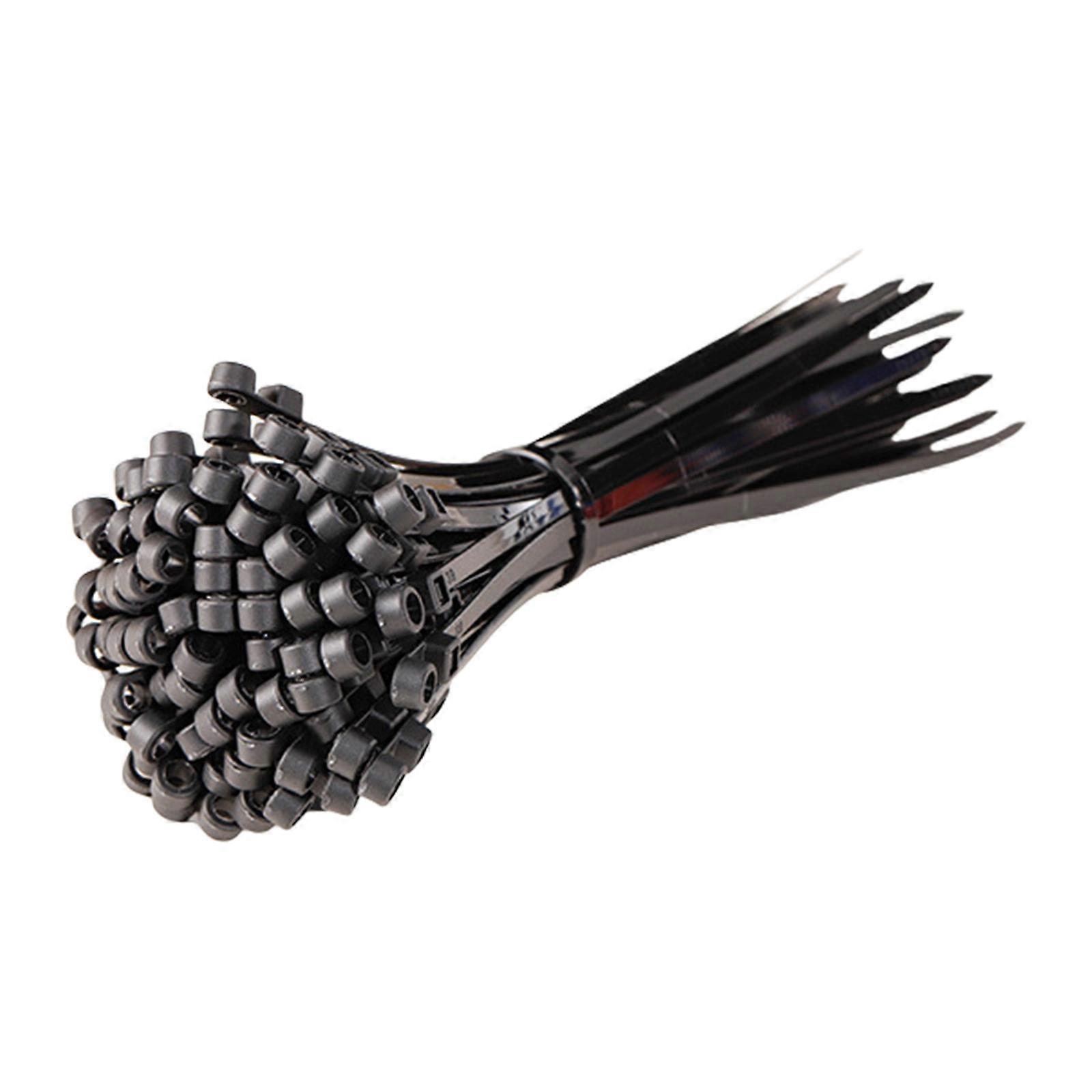 100Pcs Nylon Cable Ties Reusable Wire Ties Locking Nylon Cable Cord Management Adjustable Cord Ties Straps Enduring  White