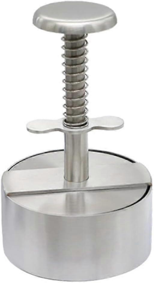 Machine à hamburgers réglable avec bouton à ressort, machine à hamburger farcie antiadhésive en acier inoxydable
