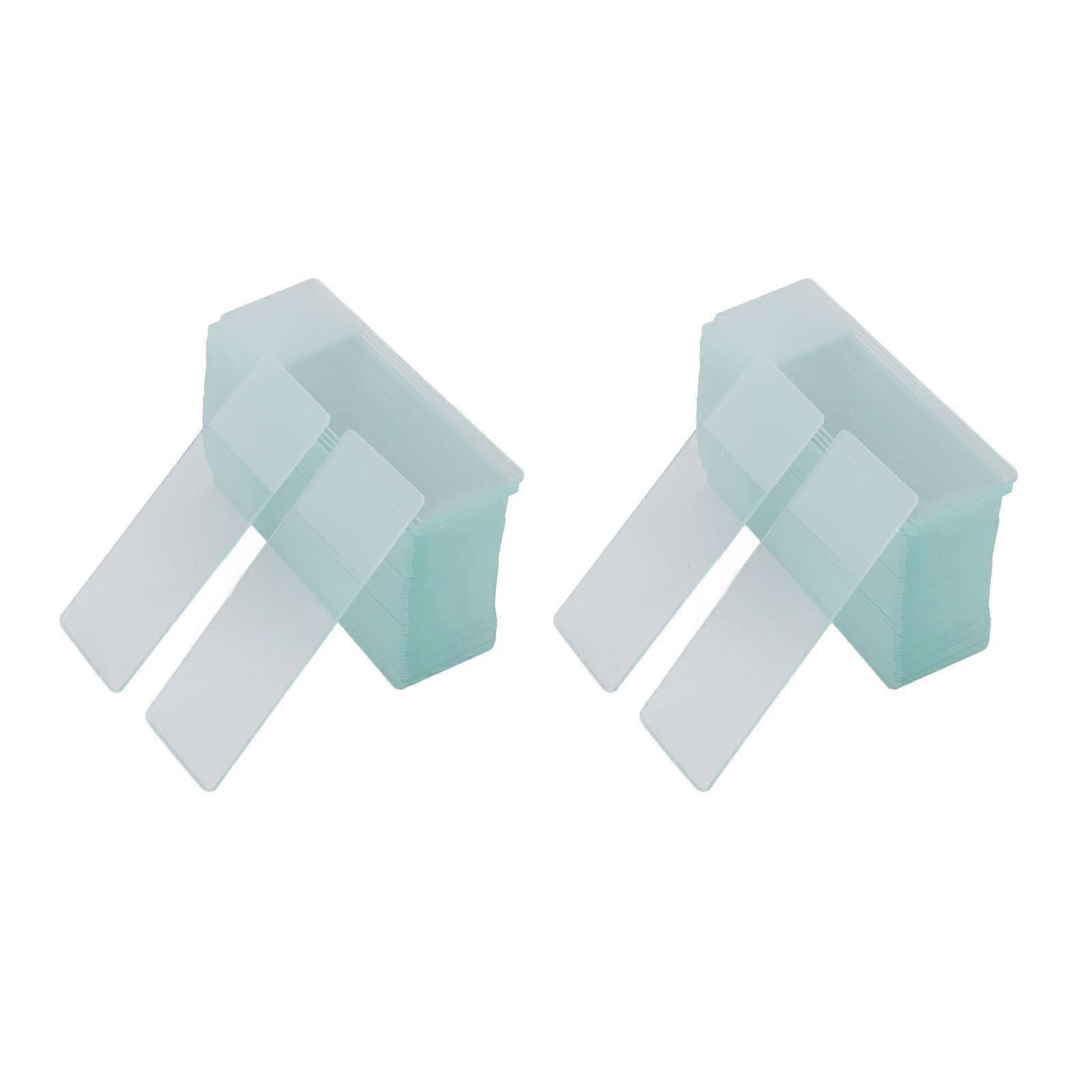 100Pcs Microscope Slides Rounded Corner Blank Glass Microscope Slides for Wet Specimen for Lab Sample Observation Pathological Grade 7105P‑G