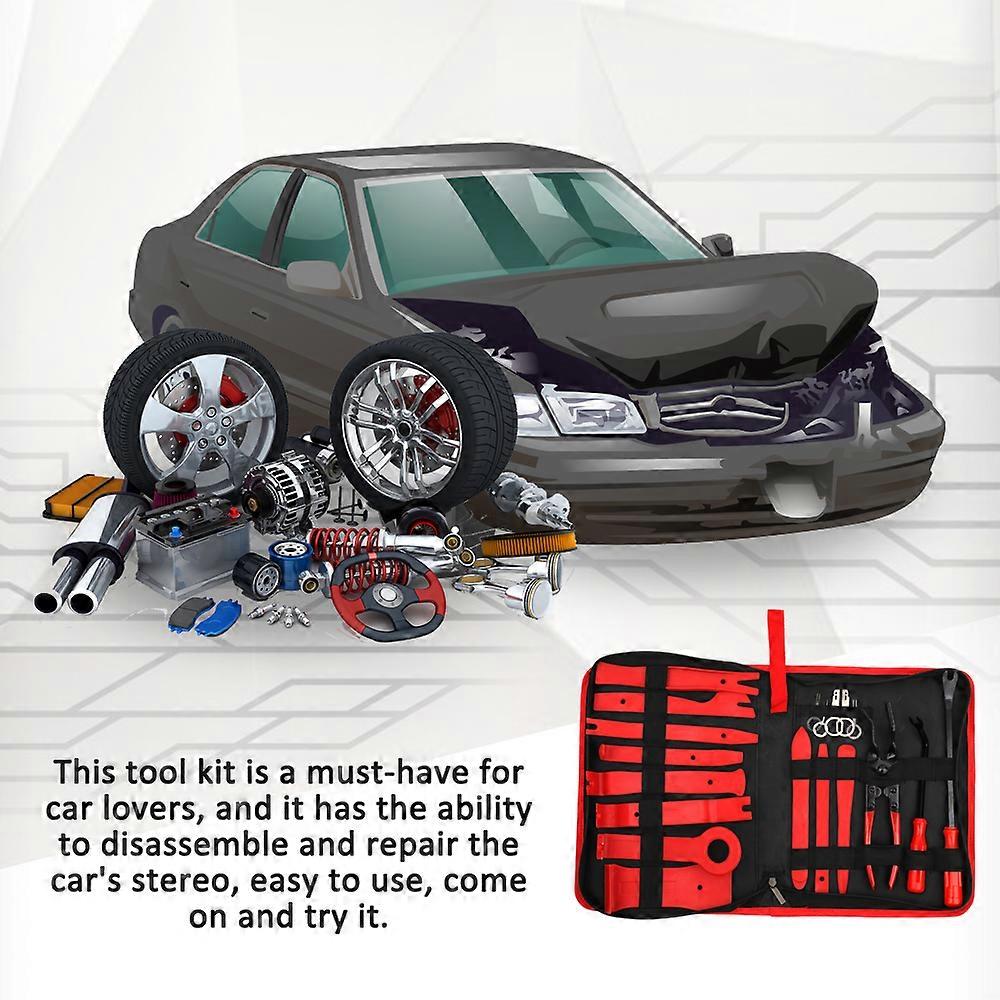 Auto door panel removal tools set for car radio installation