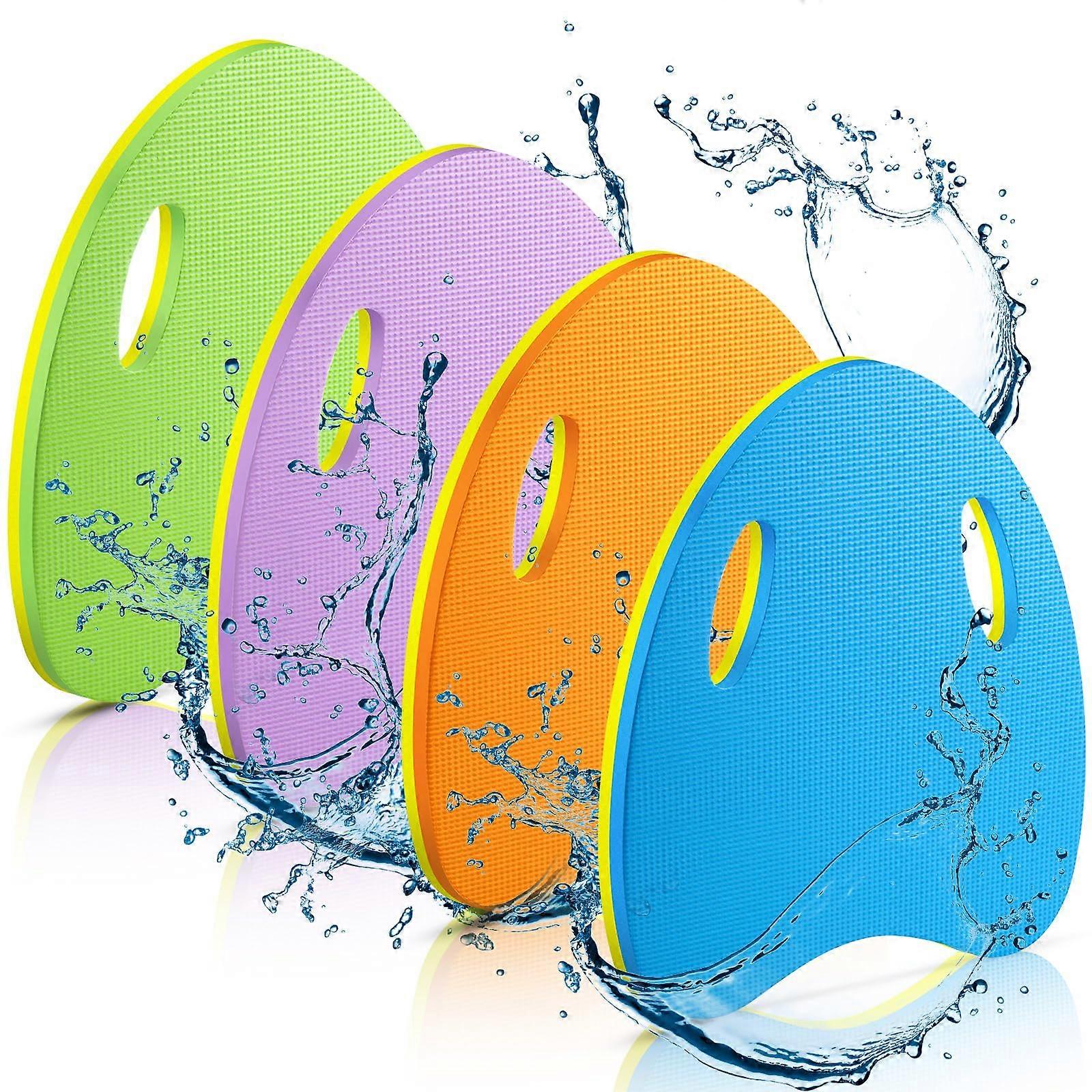 Swimming Kickboard for Adults and Kids - 4 Pack Safety Foam Training Aid Floats for Pool Exercise and Swimming Practice
