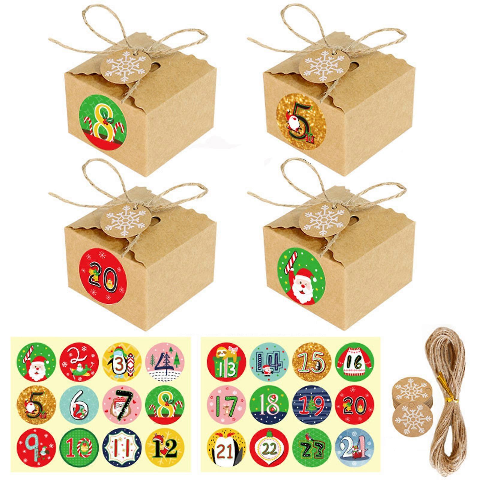 Christmas Coming Candy Boxes Christmas Advent Calendar Empty Gift Boxes for Children