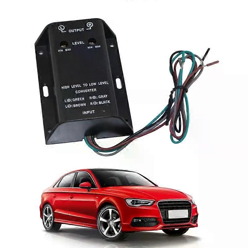 High Level to Low Level Converter Car RCA Speaker Adapter Bass Adapter Wire Car Speaker Level Converter Cord