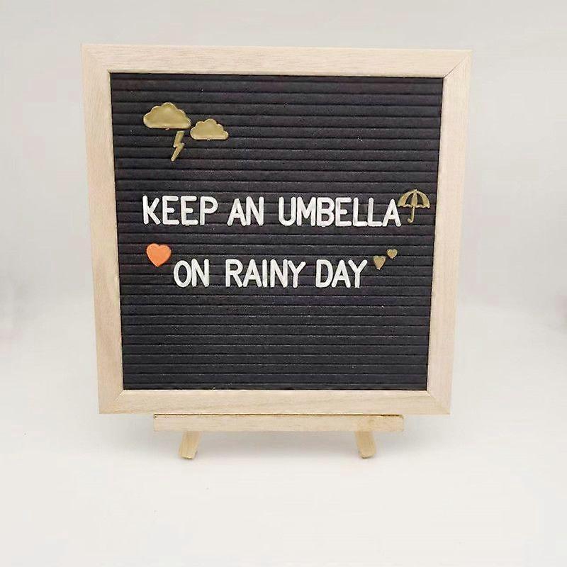 Felt Letter Board, 10x10 Inch, Replaceable Wood Message Board Sign