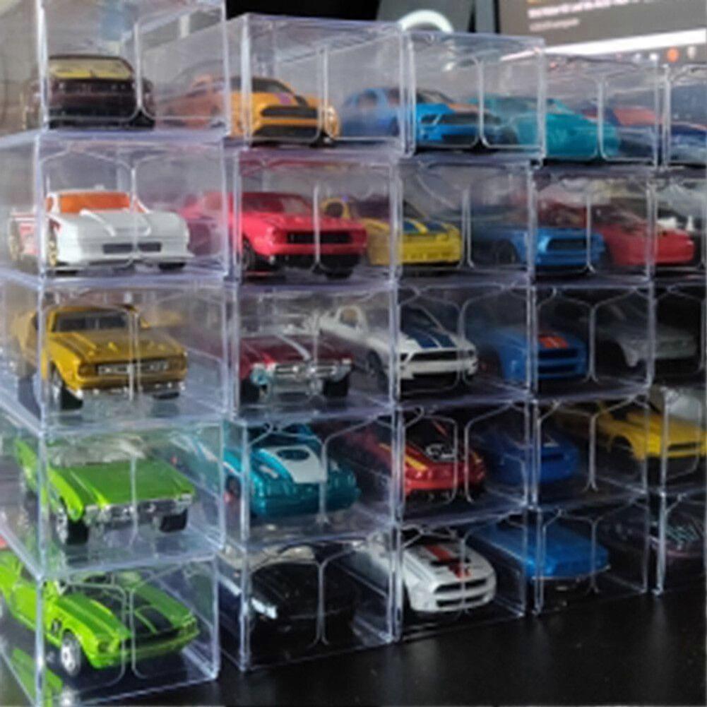 Promotion 25pcs Display PVC Case For 1:64 Scale Car Diecast Car Model Toy Dustproof Box New