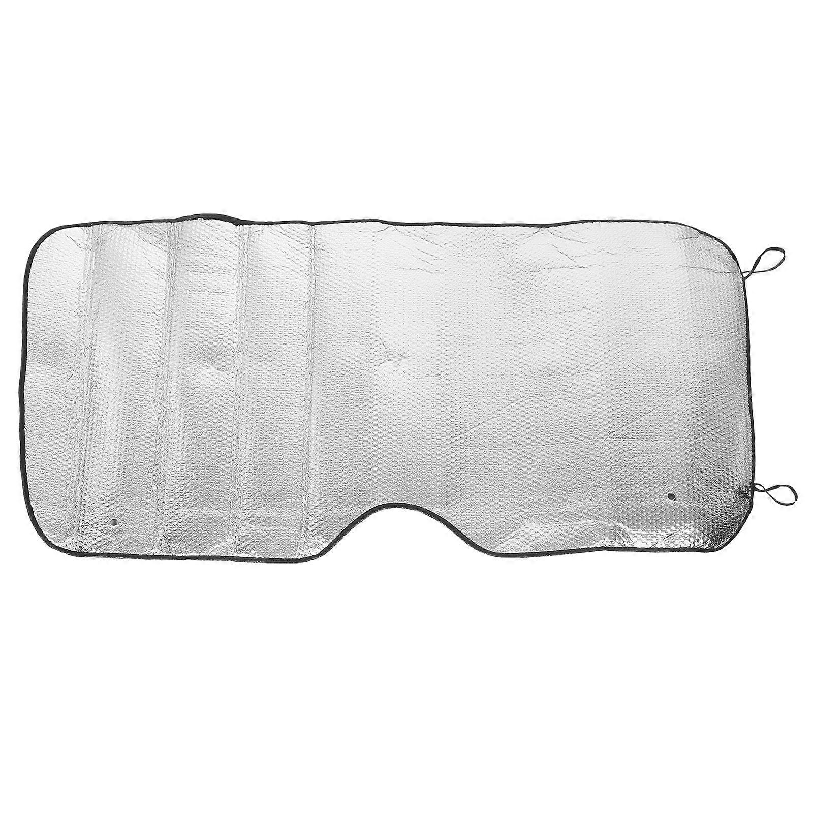140*70cm Car Sunshade Solar Reflective Silver Front Windowshield Sun Shade Double UV Rays Block