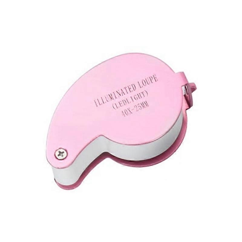 40 Times Double LED Lamp Folding Magnifying Glass is Suitable for Jade Jewelry Collection and Apprec