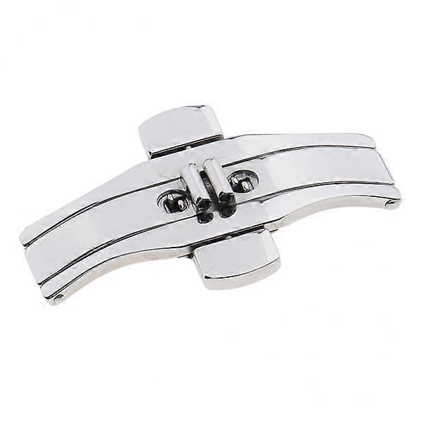2-6pack Stainless Steel Double Push Button Butterfly Deployment Watch Buckle