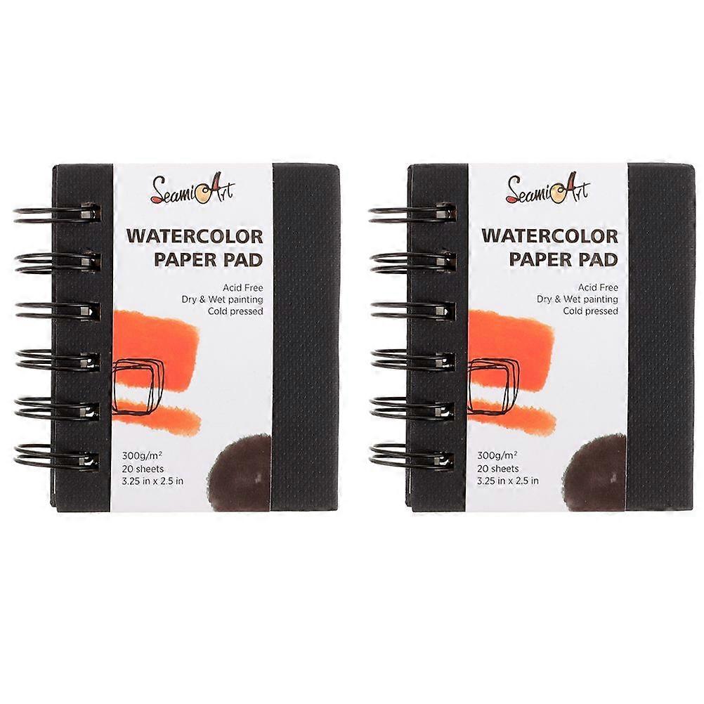 2pcs Watercolor Sketch Pads Artist Aesthetic Sketchbook Durable Sketchbook for Drawing