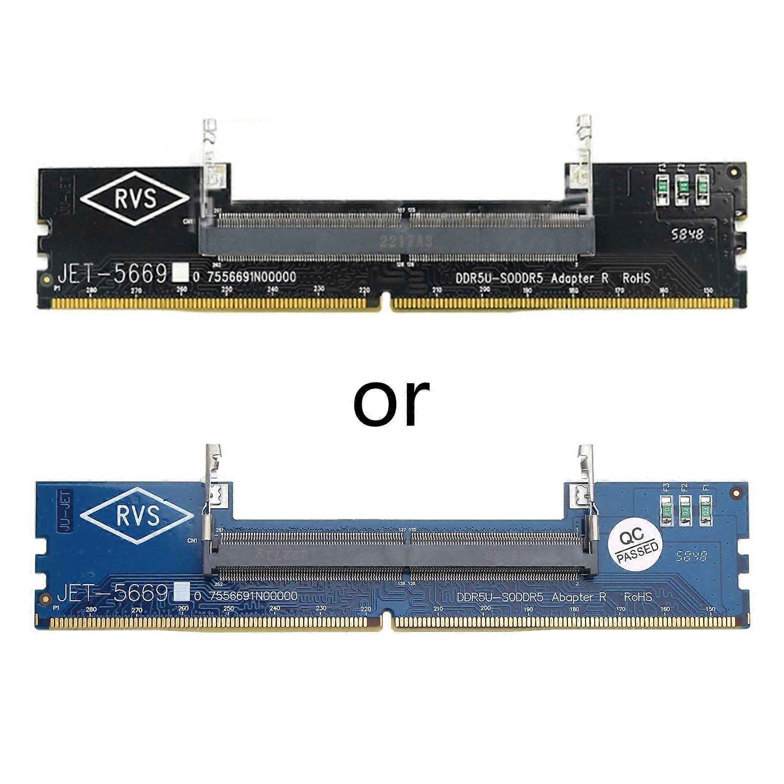 DDR5 Memory Adapter, JET-5669 Desktop PC RAM Adapter Card U-DIMM Converters to SO DDR5 Memory Connector 288Pin-262Pin