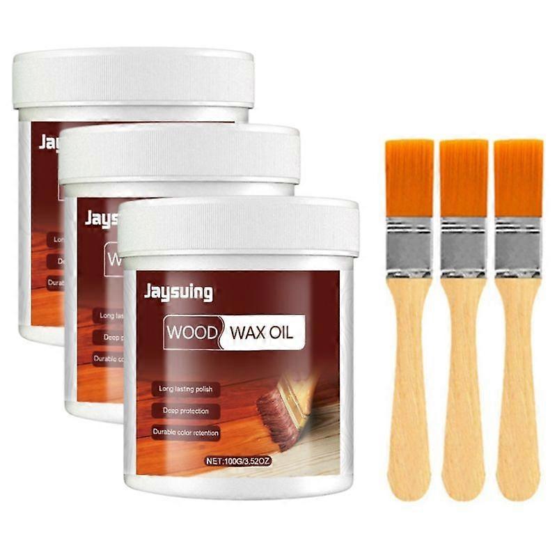 3pcs 목재 가구 바닥 연마제 부식 방지 목재 왁스 오일