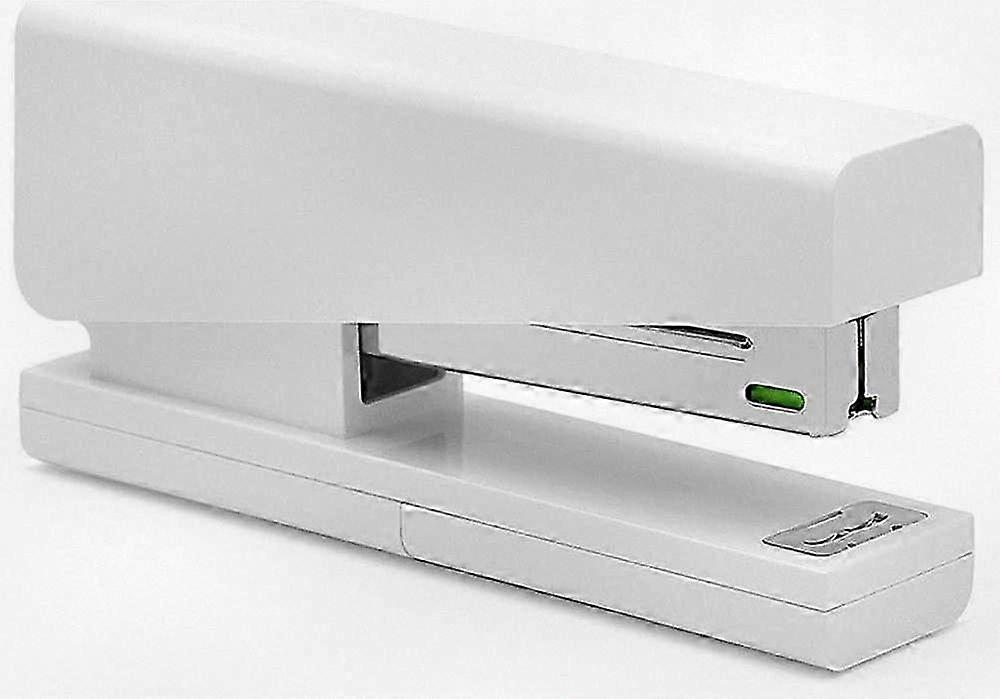 Desktop Stapler for Everyday Use, Classic Office Stapler with 20 Sheets Capacity, White Stapler Set Includes 100 pcs Staples, Storage Includ