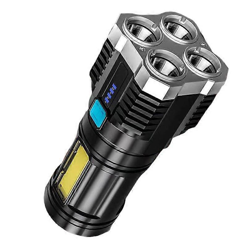 Quad-core P90 large capacity (A)$Bright flashlight strong light rechargeable super bright small xenon outdoor multi-function LED long-range lamp