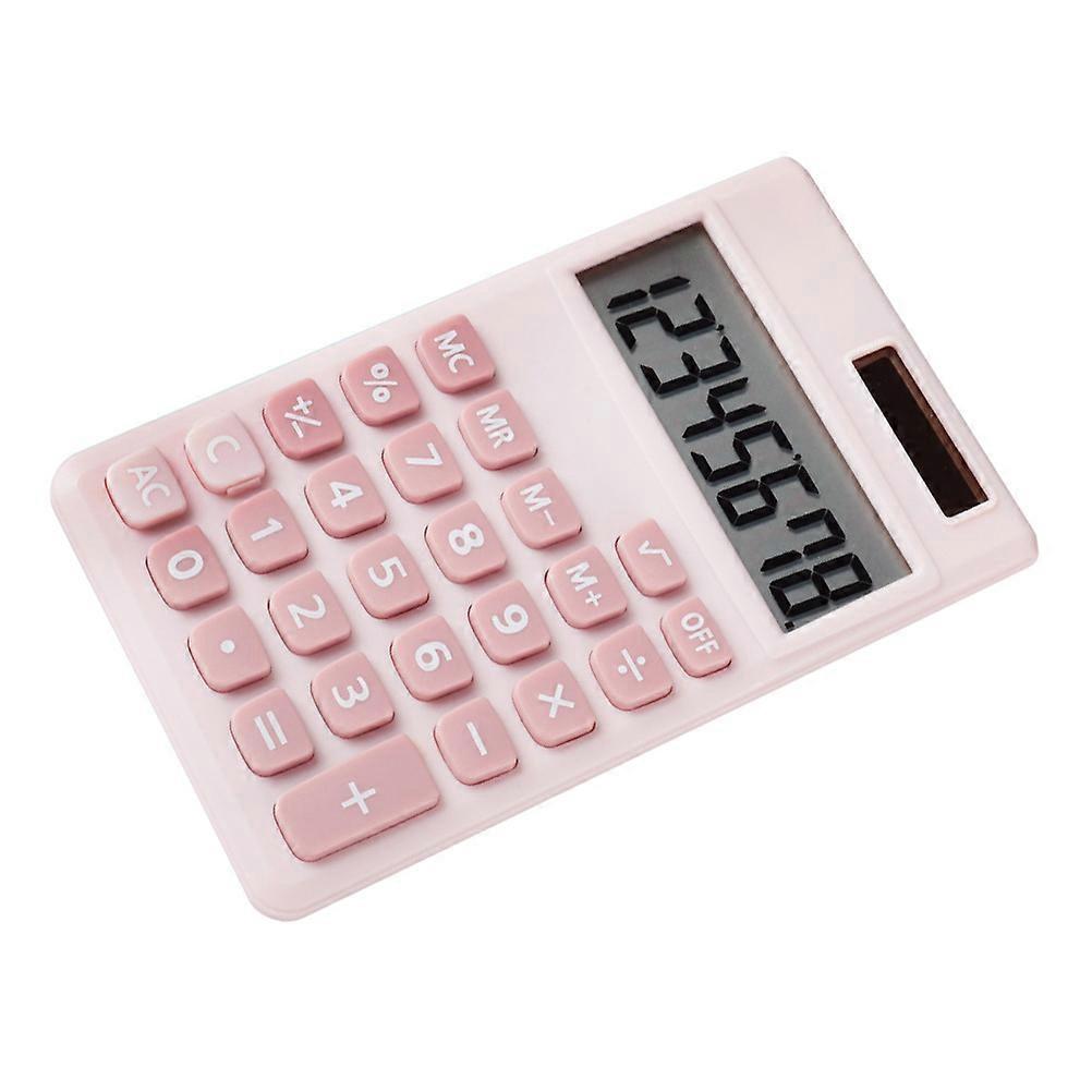 Solar Powered Mini Calculator with Candy Color Display, Portable for School, Office, Students & Professionals