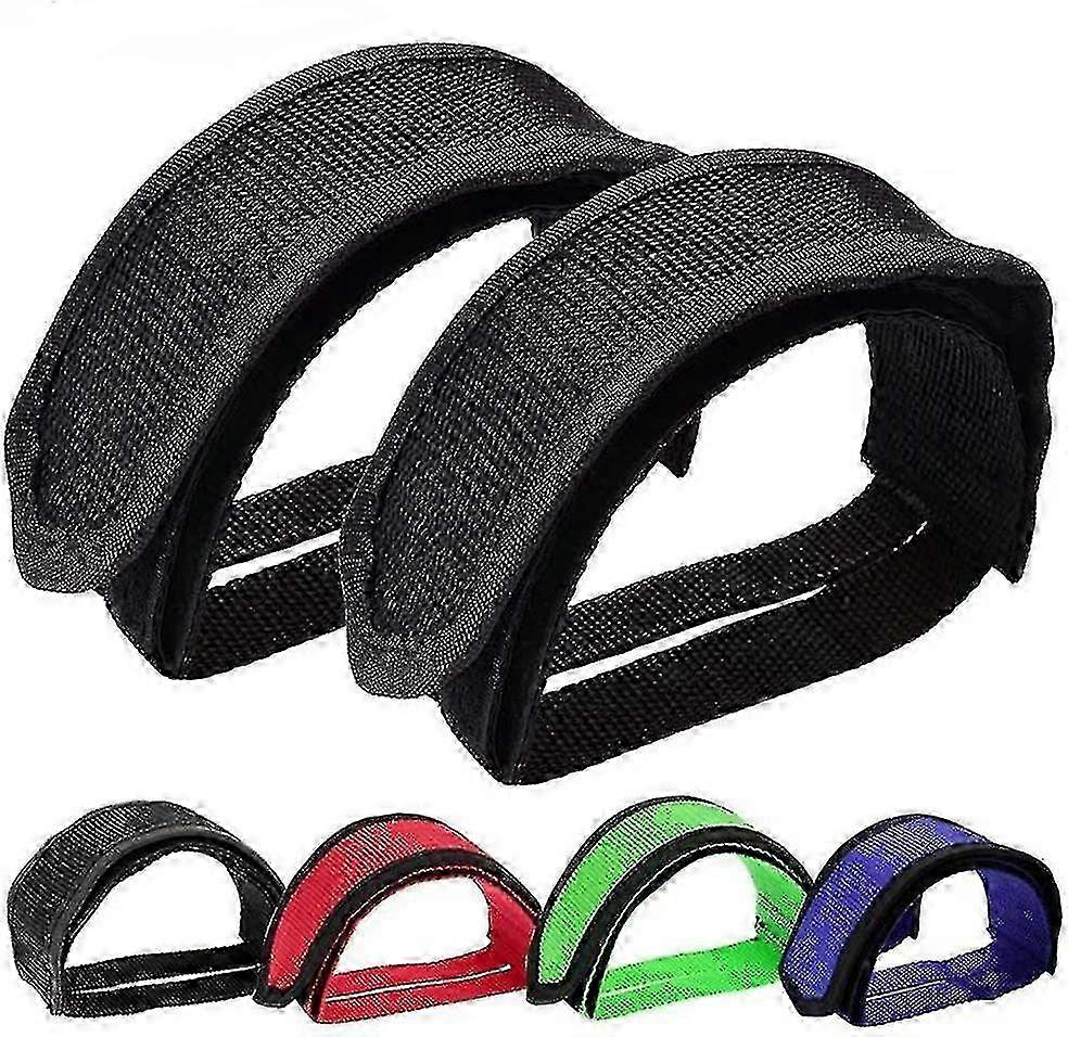 Pair of Bicycle Pedal Straps with Toe Clips Tape Suitable for Fixed Gear Bicycles