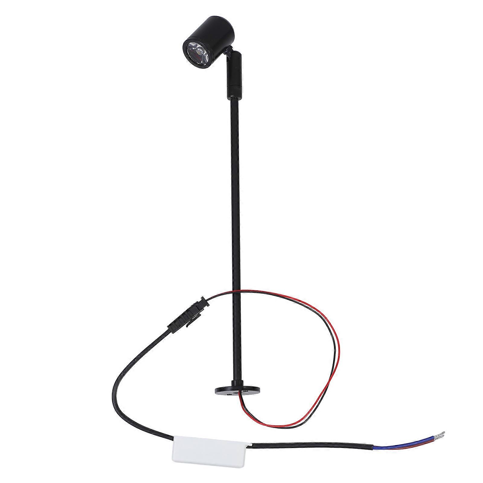 Compact Standing Mini LED Spotlight White for Indoor Display Cabinets and Jewelry Showcases with Stable Flat Base
