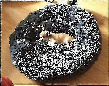 Bird Cage Bird Baths Autumn And Winter Plush Round Pet Nest Warm Pad Small Kennel Size:60cm Black