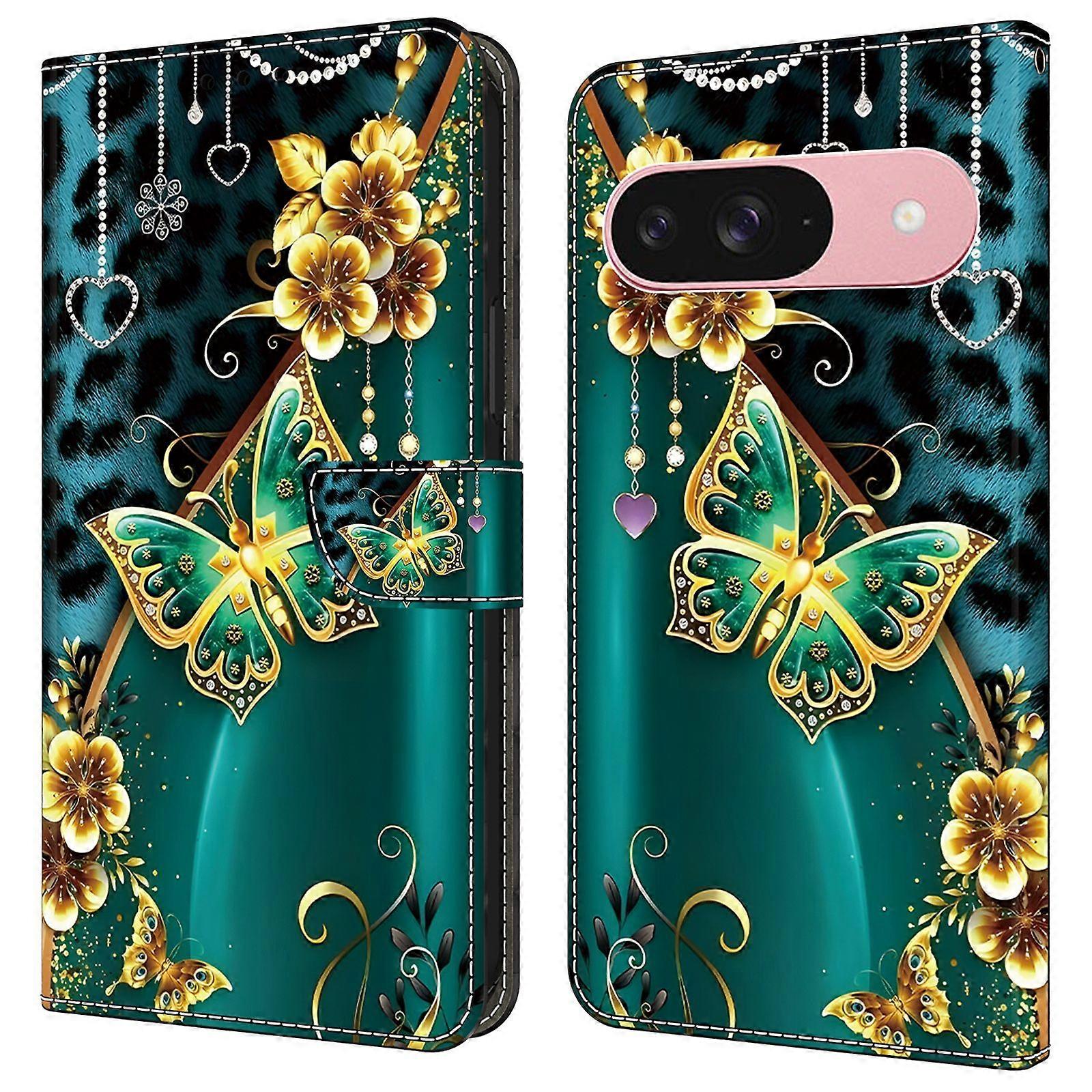 For Google Pixel 9 Pro/ Pixel 9 Leather Case Pattern Printing Wallet Stand Anti Drop Phone Cover