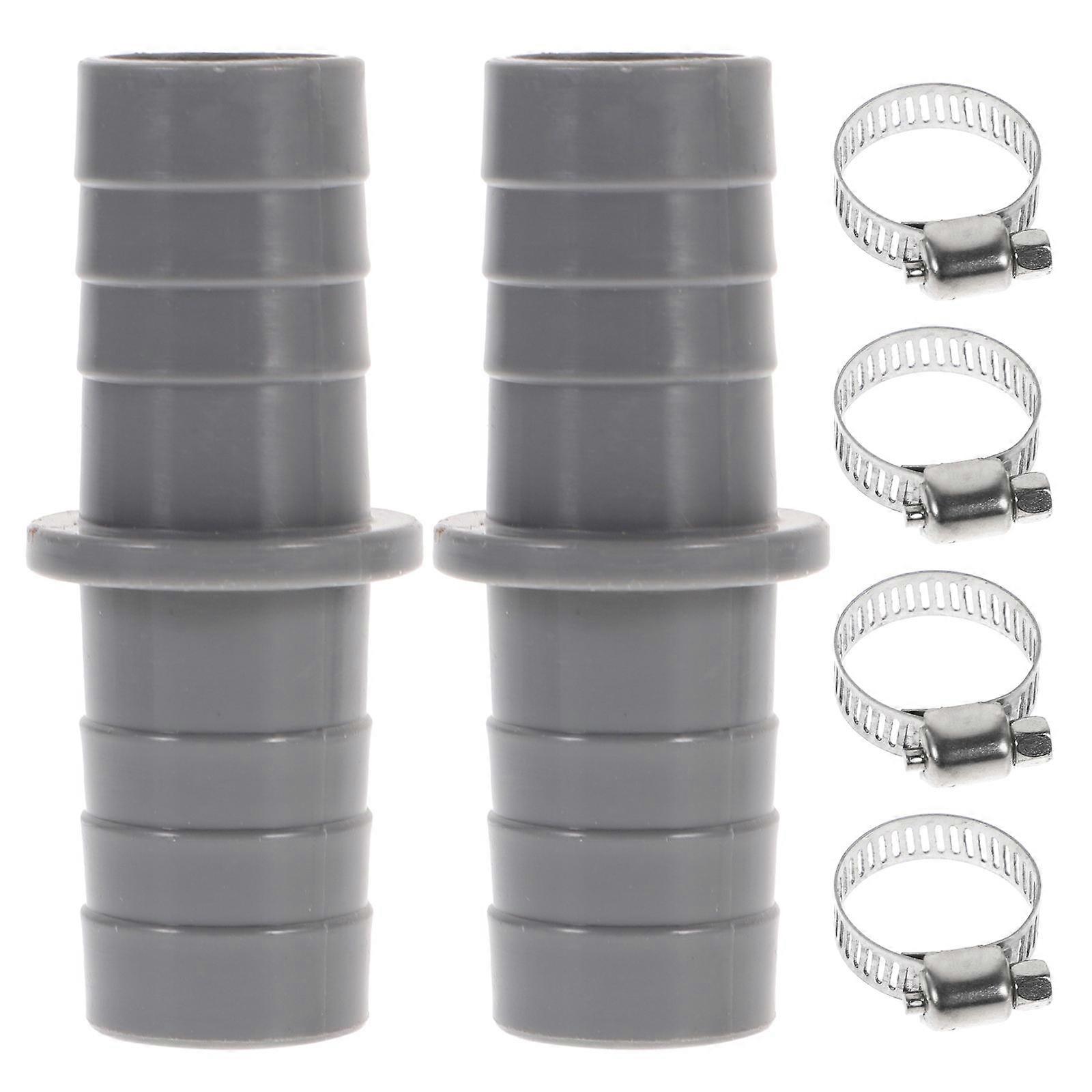 2 Sets Washing Machine Drain Adapter, 21mm Dishwasher Hose Adapter With 4 Hose Clamps, Abs Dishwasher Waste Connector Compatible With Dishwasher And