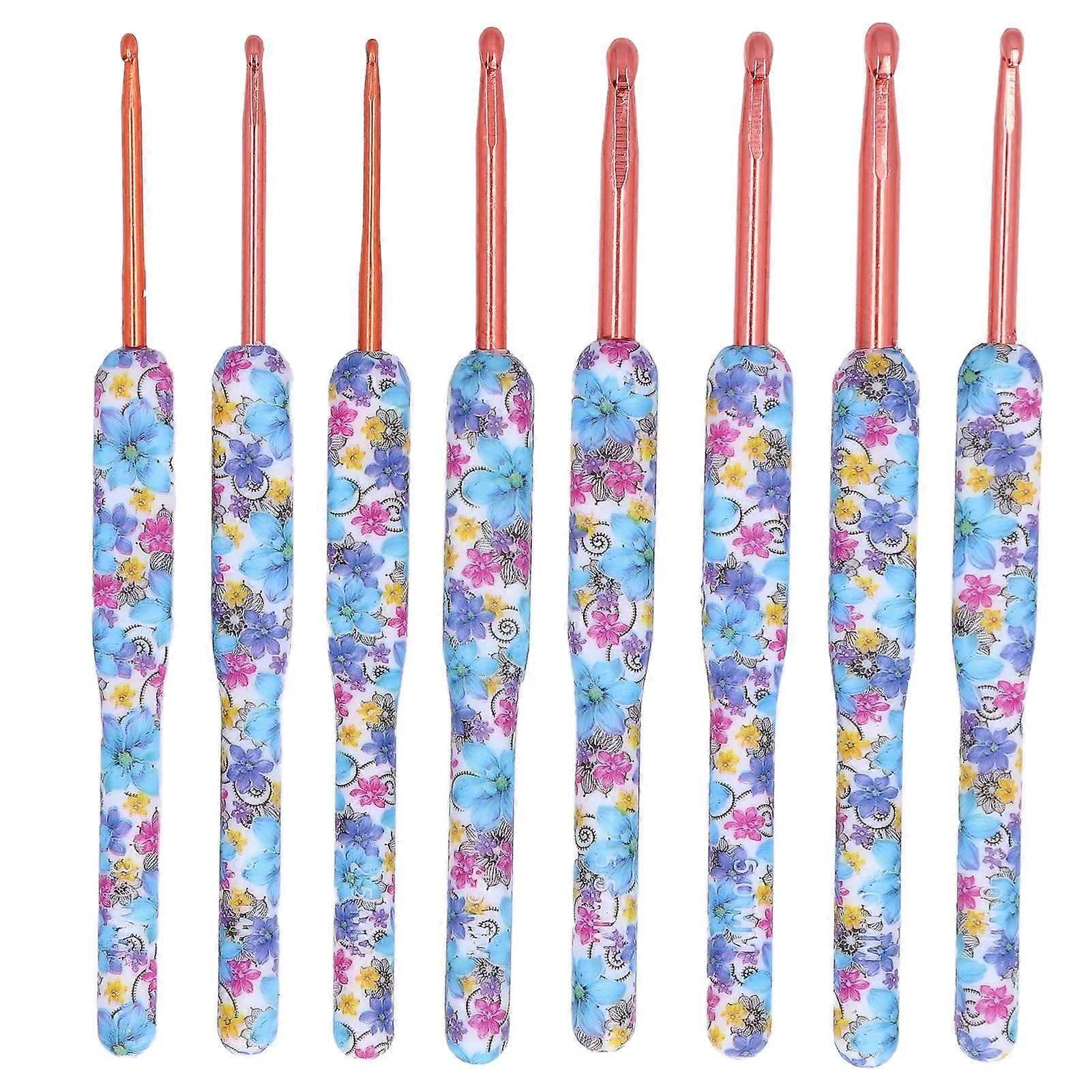 2025 Latest Model  8pcs Crochet Hooks Ergonomic Design Comfortable Handle Easy