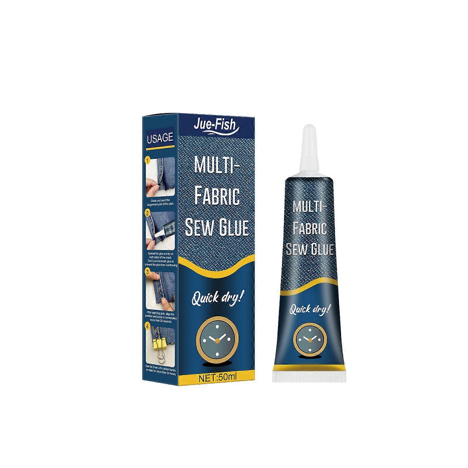 Permanent Clear Fabric Adhesive Glue - Waterproof Leather Glue High Temperature Resistance Fabric Glue for Clothing Washable Fabric Adhesive Tear Mend