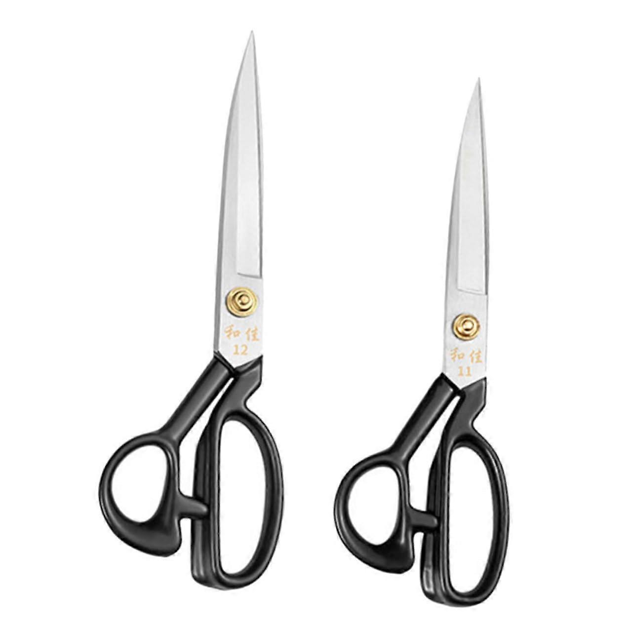 Ergonomic Fabric Scissors Set of 2, Manganese Steel for Precise Clothing Cuts, Ideal for Sewing and Crafting Projects