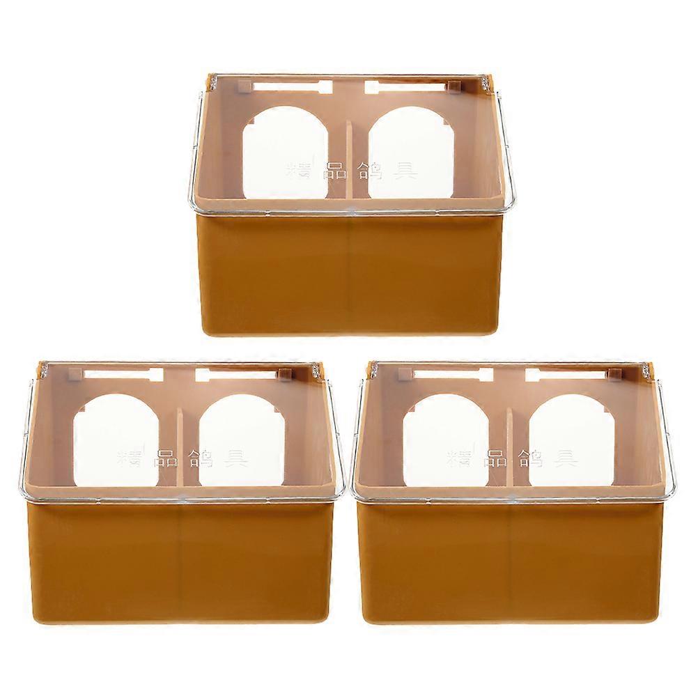 3pcs Hangable Pigeon Feeder, Multi Grid Bird Cage Storage Box, Spatter & Wear Resistant, Convenient Food Dispenser for Birds and Pigeons