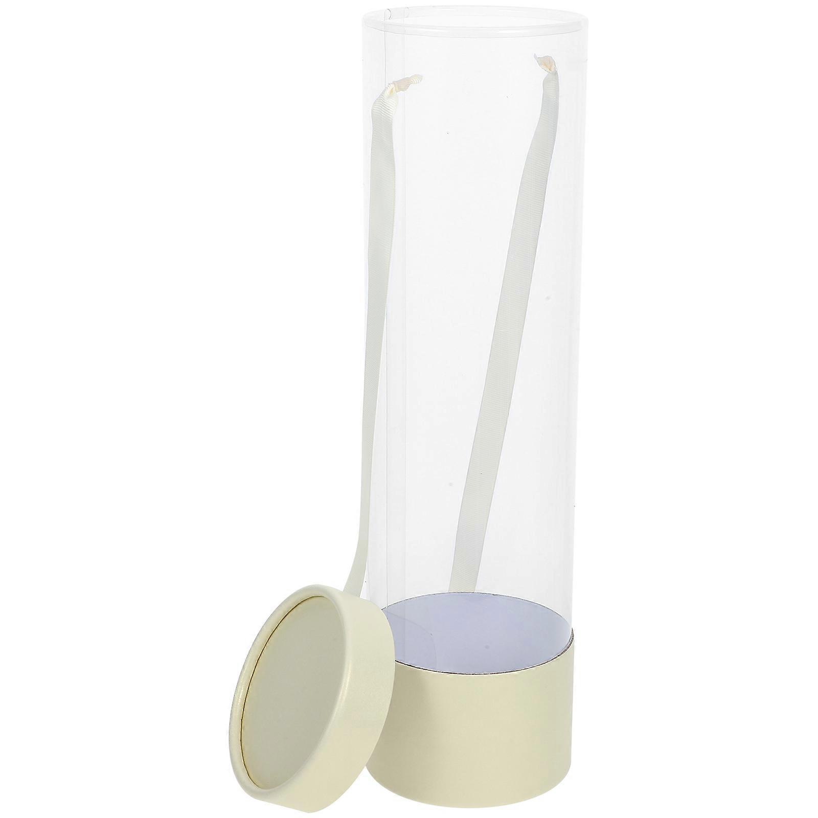 Empty Floral Cylinder Box Flower Packaging Box Packaging Holder Valentine's Day present Pink 1Pack