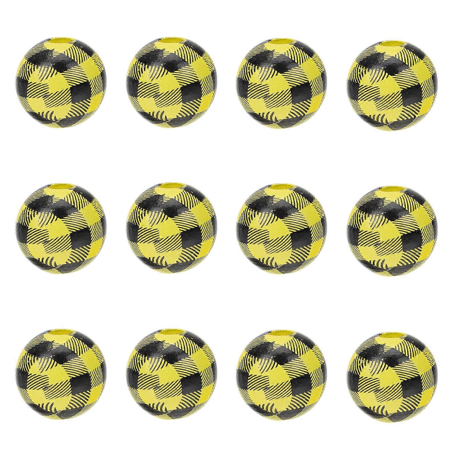 Wooden Beads Diy Accessories Craft Making House Decorations Round Shape 100Pcs