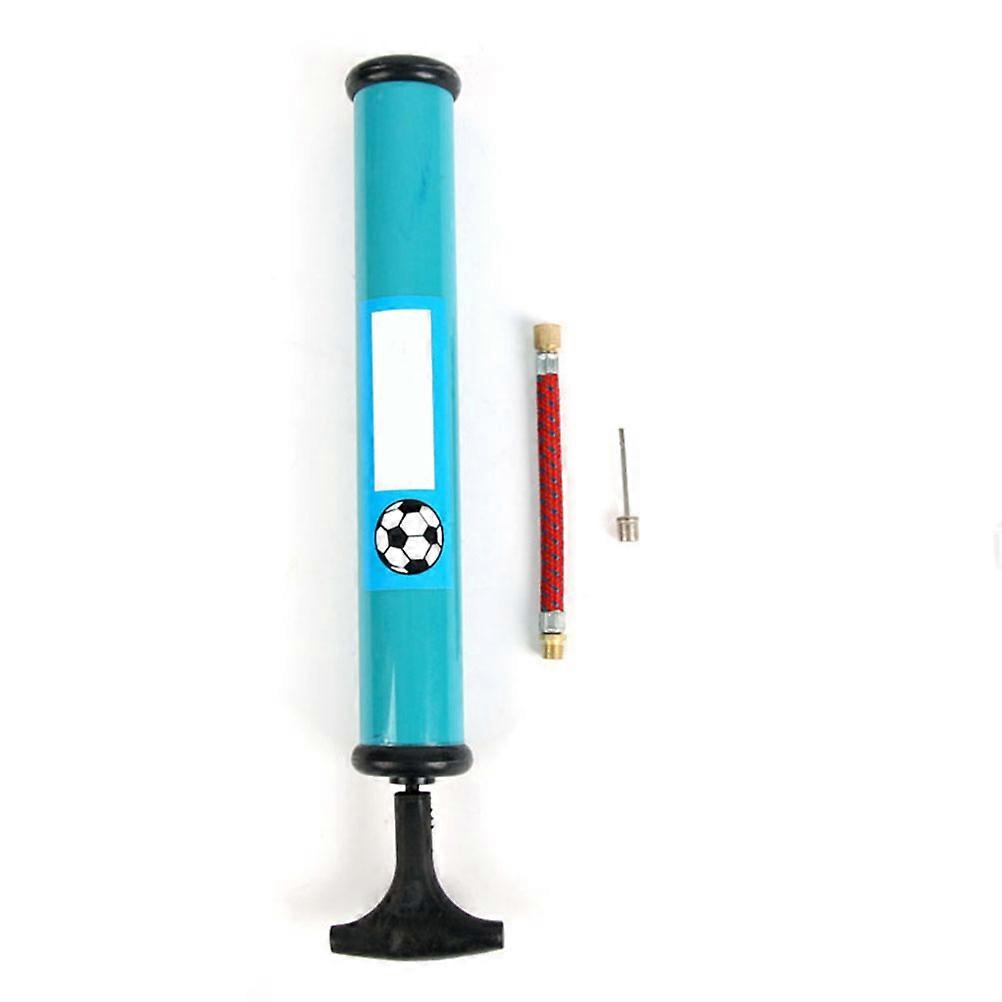 Manual Inflation Pump Sports Ball Pump for Basketball Football Portable Design Blue Cylindrical Quick and Efficient Inflation 1Pack
