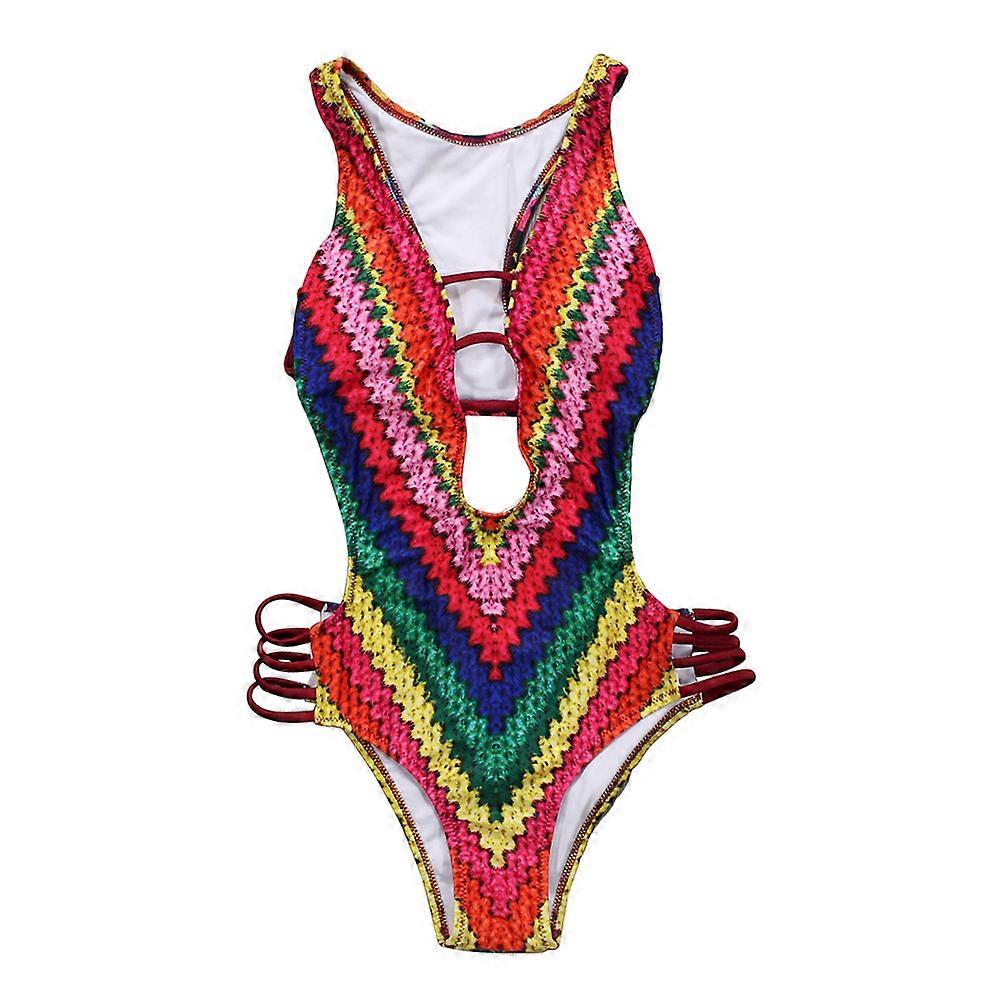 Swim Wear Women Colorful Swimsuit Stylish Design High Elasticity Comfortable Wearing Pool Tropical Vacations 1Pack