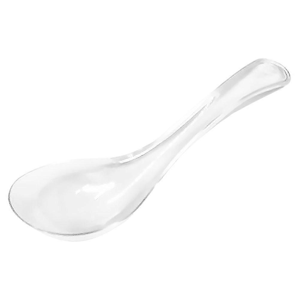 Glass Soup Spoon for Household and Restaurant Use – Versatile Serving Spoon for Ramen, Dumplings, Rice, and Desserts – Easy to Clean, Transparent