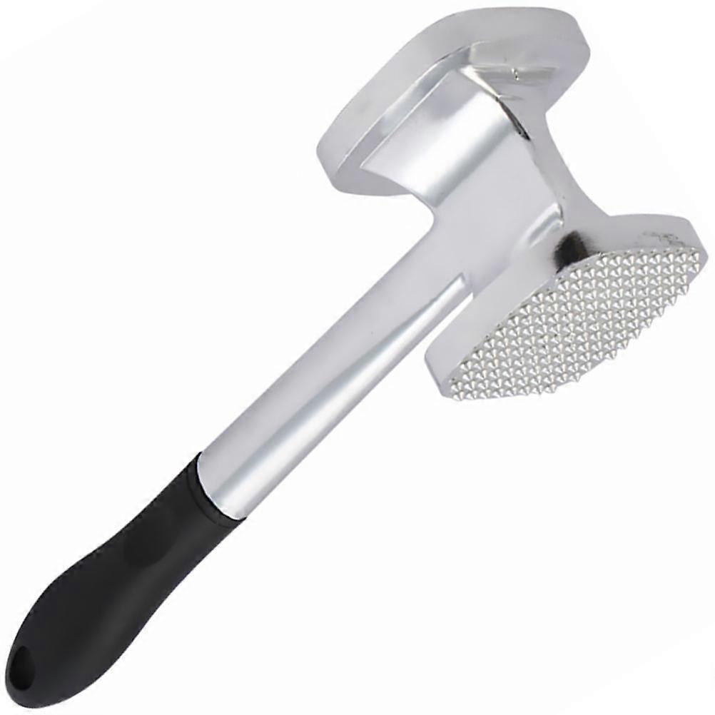 Meat Tenderizer Set Small Tools for Kitchen Use Silver Double-sided Hammer with Long Handle 7.87