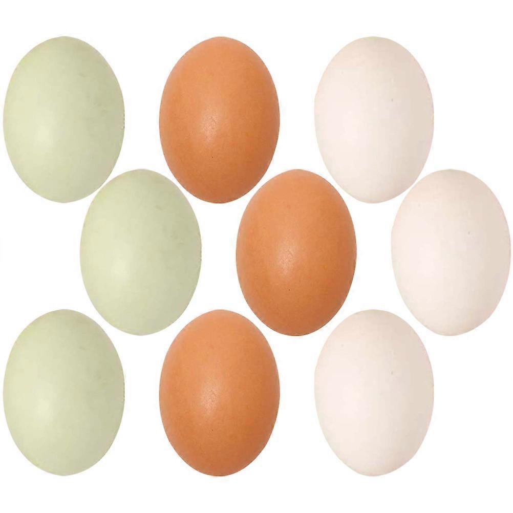 Faux Eggs For Decoration Diy Simulation Eggs Adorable Egg Decors White 9Pcs