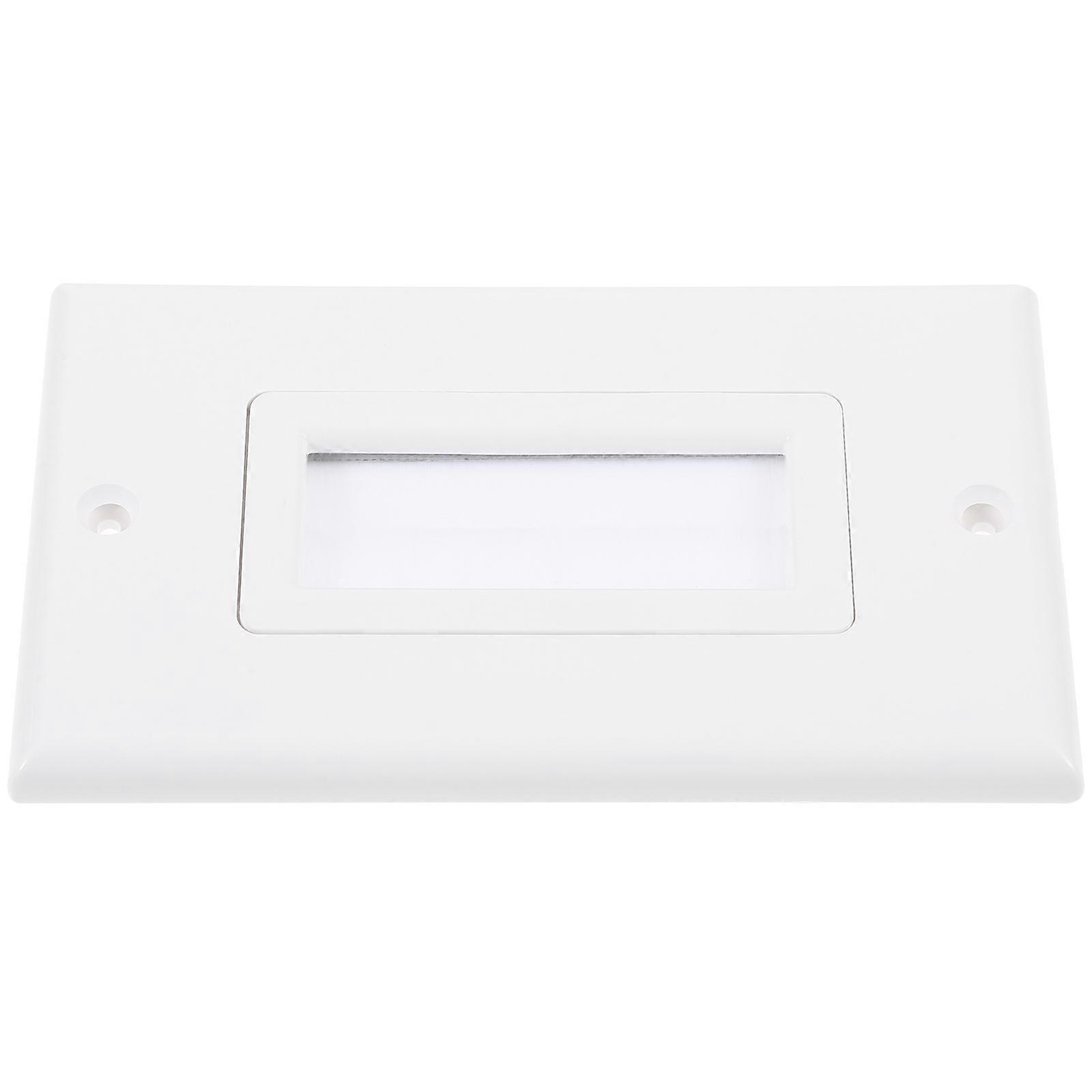 Single Brush Wall Plate Power Outlet Cover Abs Material General Users 1Pack