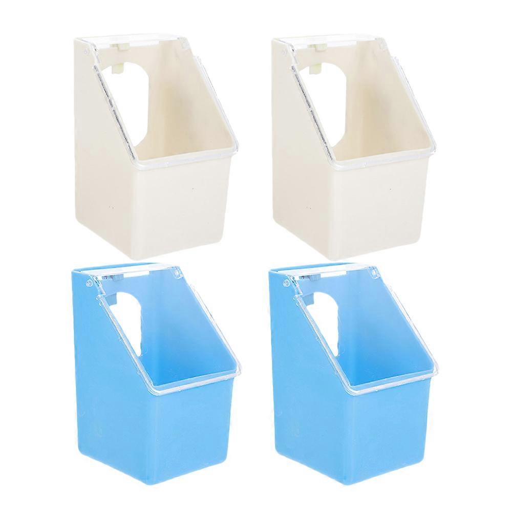 Pet Owners Bird Cage Feeder Clear Food Container Easy to Install Keeps Cage Cleaner