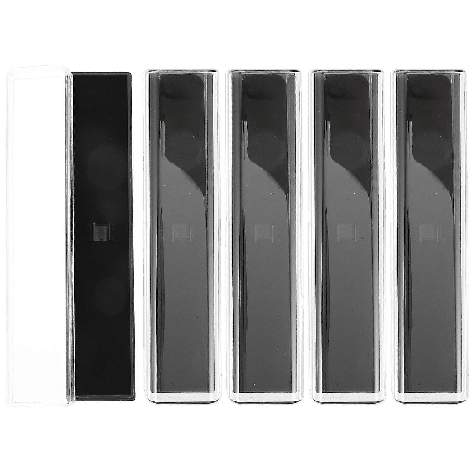 Clear Pen Container for School Stationery Use 10Pcs Transparent Plastic Boxes