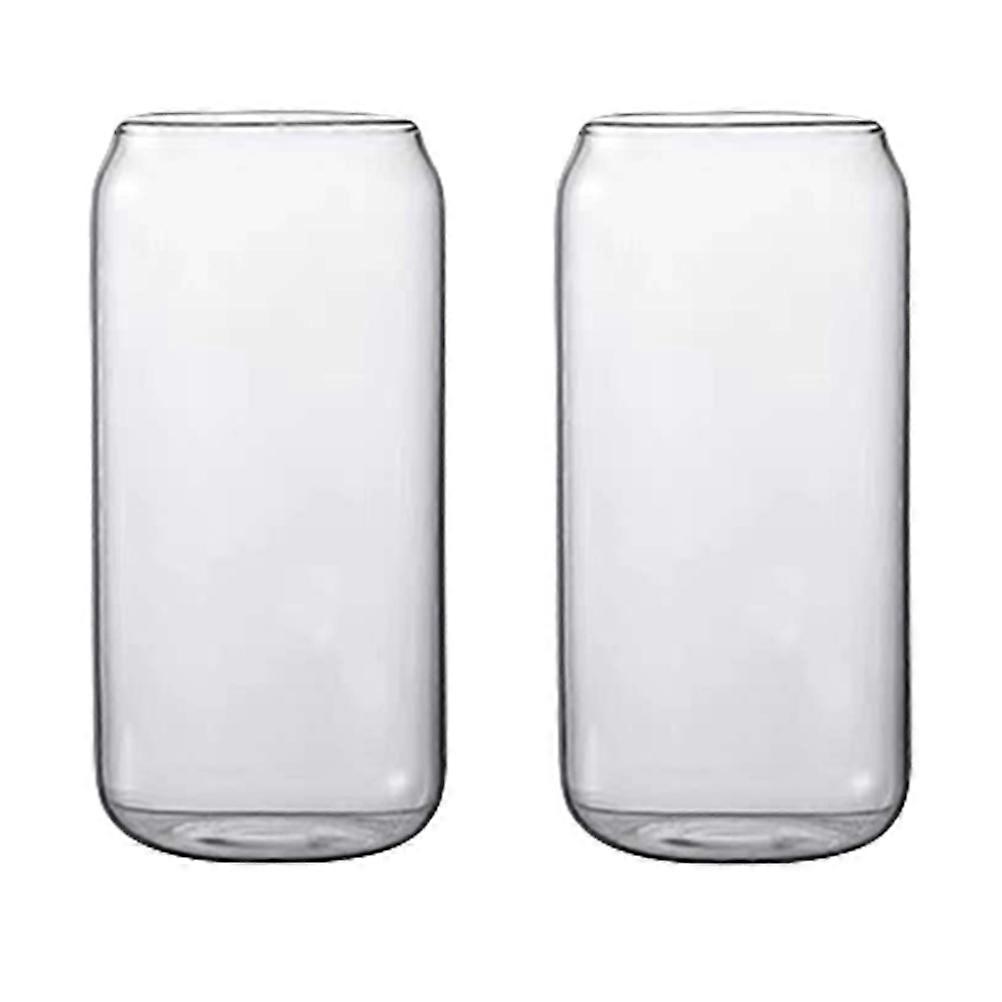 Can Shaped Glass Cups Heat-Resistant Transparent Use 2Pack