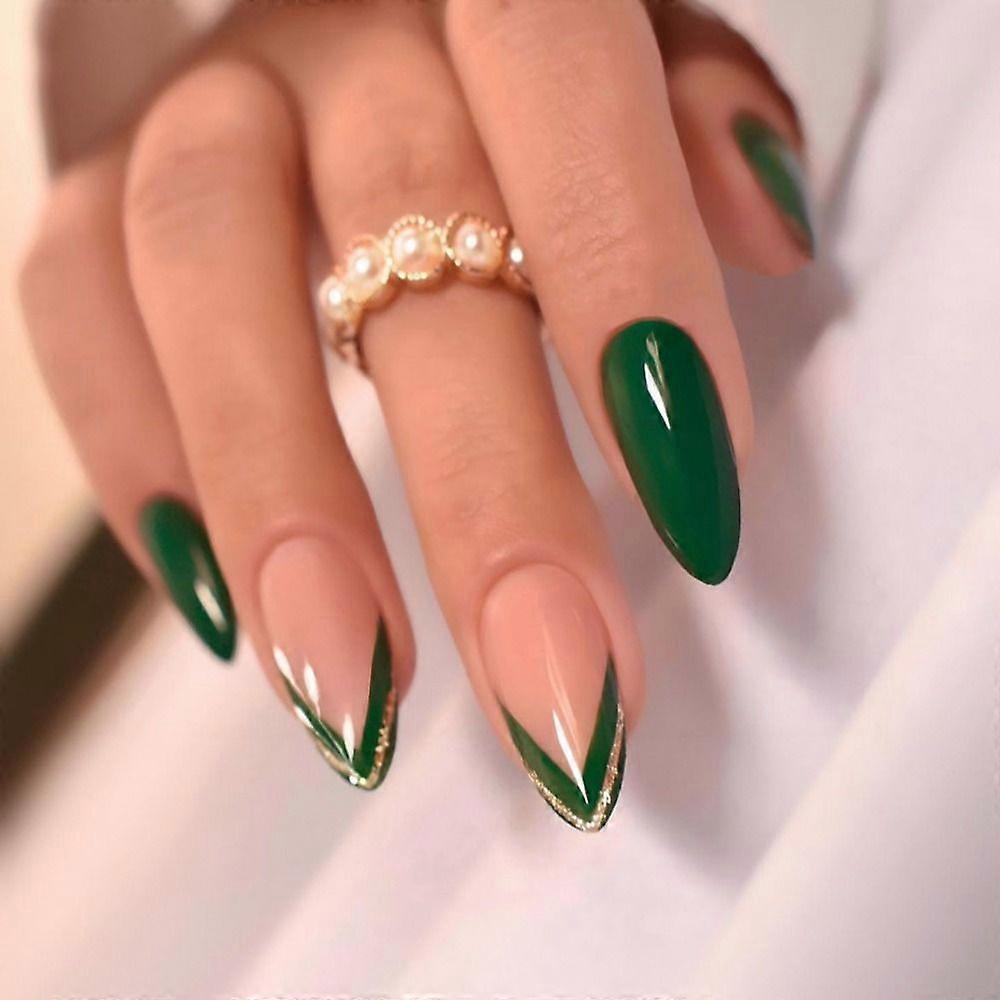 Unhas postiças estilo verde francês