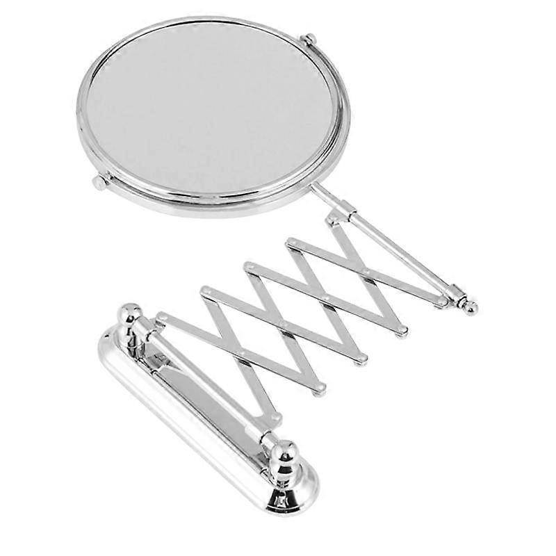 3X Magnifying Round Wall Mirror Two-Sided Retractable
