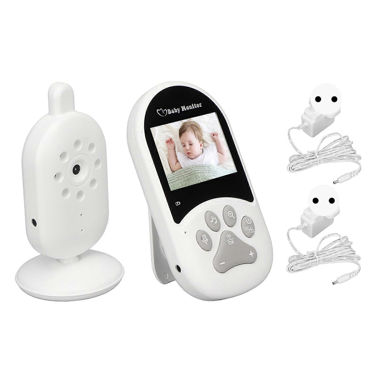 Video Baby Monitor with Camera 2.4inch 2 Way Voice Intercom Infrared Night Vision WiFi Baby Monitoring Device 100‑240V EU Plug