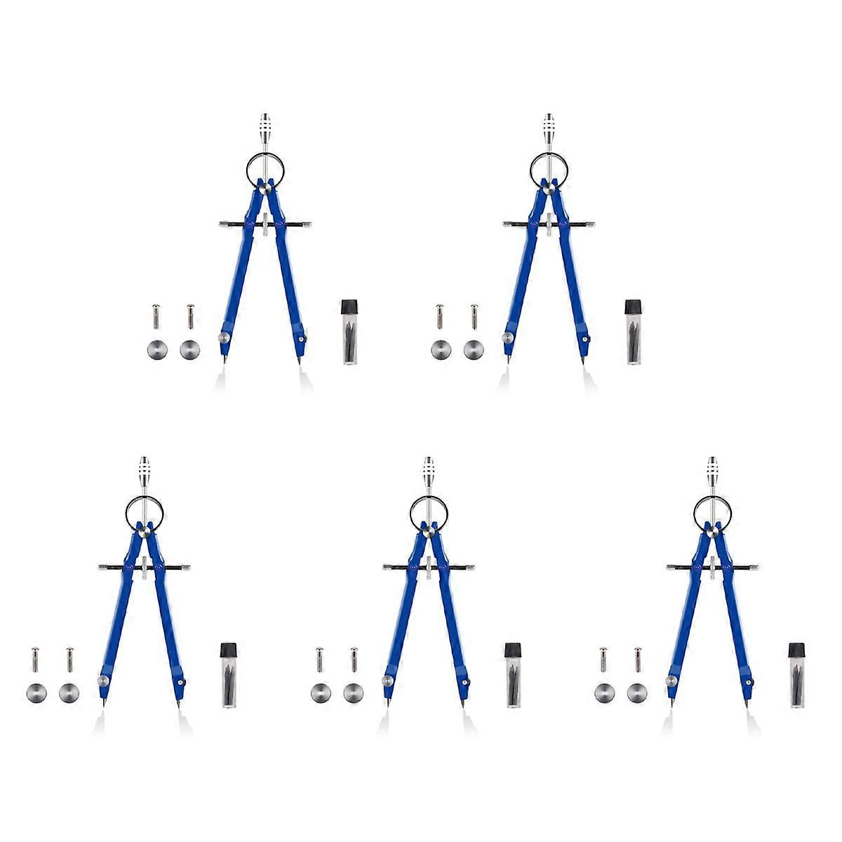 Geometry Set with Lock, Math and Precision Compass, Metal(blue)