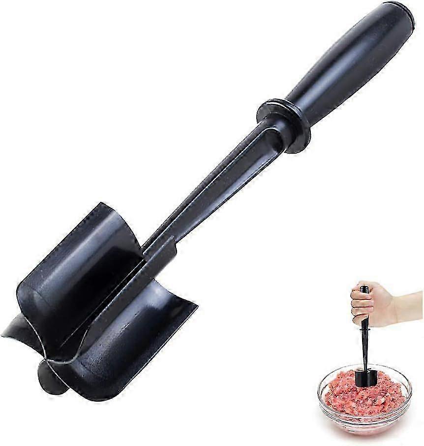 Meat Masher Black Suitable for Ground Meat, Non-stick Multi-function Heat-resistant Nylon Chopper