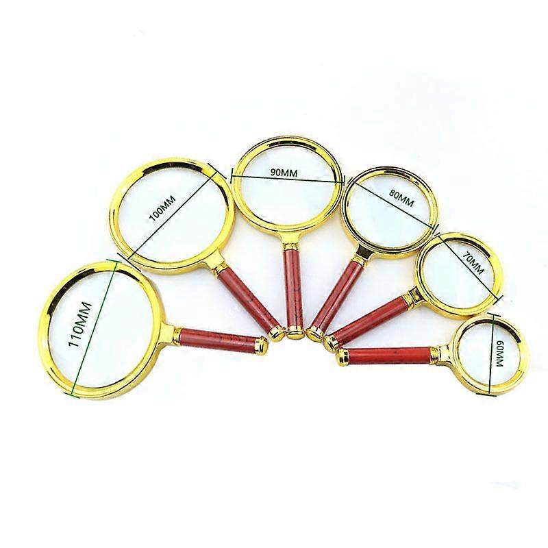mitation wooden handle handheld magnifier, gift portable reading magnifier for the elderly, display props