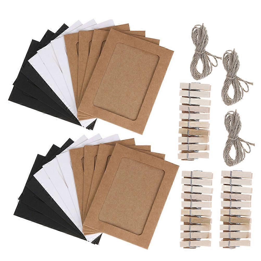 Hanging Photo Frame Wall Hanging Picture Frames Home Decoration Rectangular Simple Style 30Pcs
