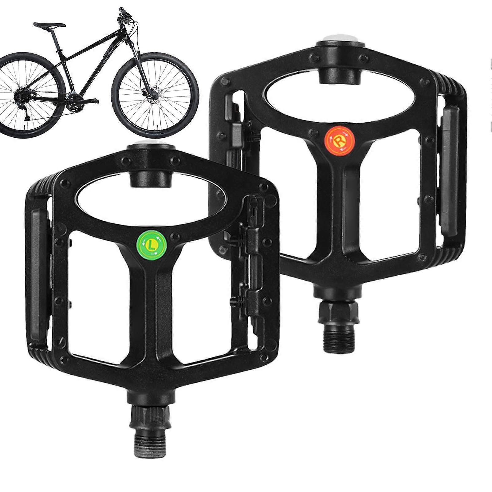 Flat Pedals for Electric Road Bikes, Sealed Bearing Bicycle Pedals with LED Light for Enhanced Visibility and Performance