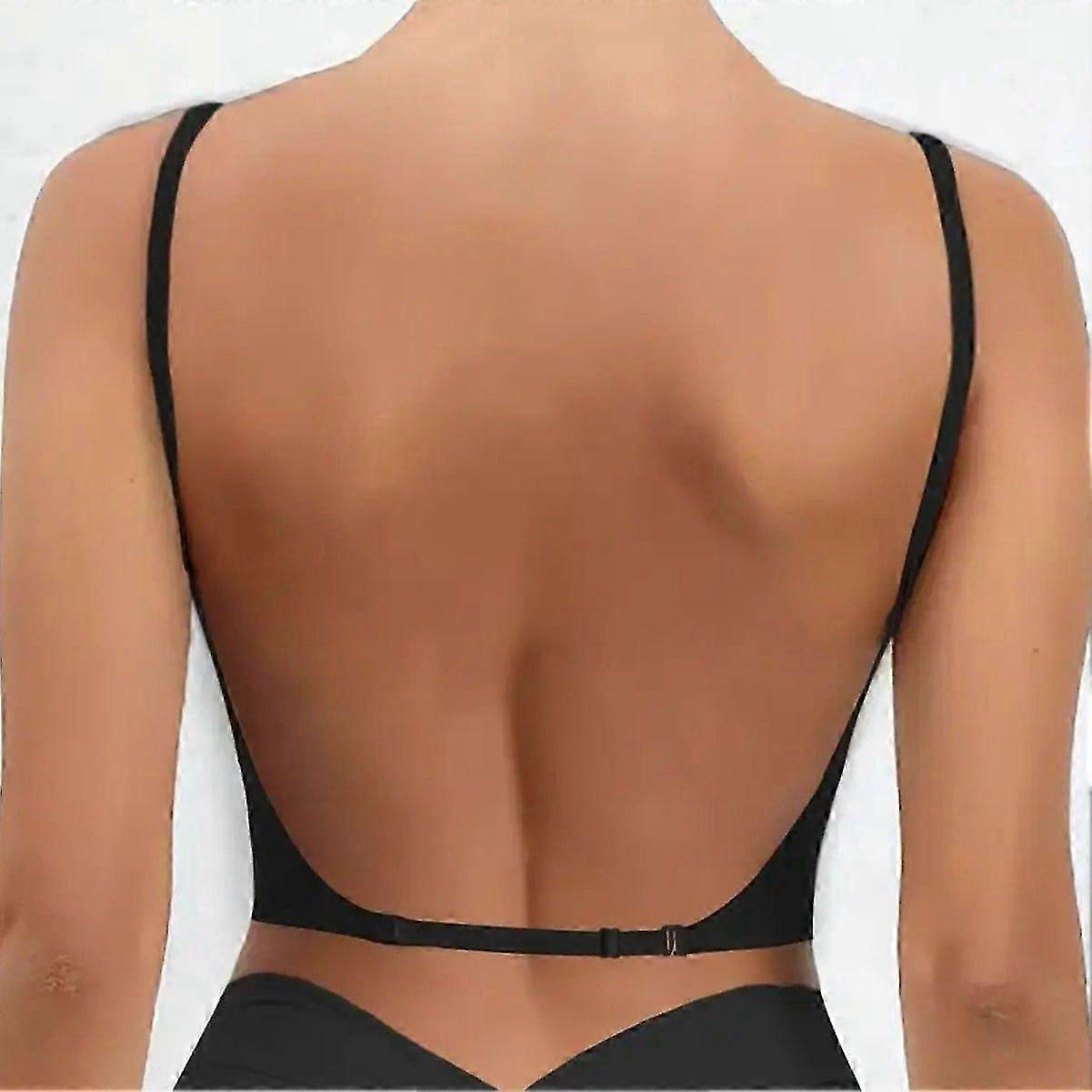 Yüksek Kaliteli Yaz Büyük U Bayanlar Backless Push Up Sütyen Düşük Geri Elbise Seksi Sütyen