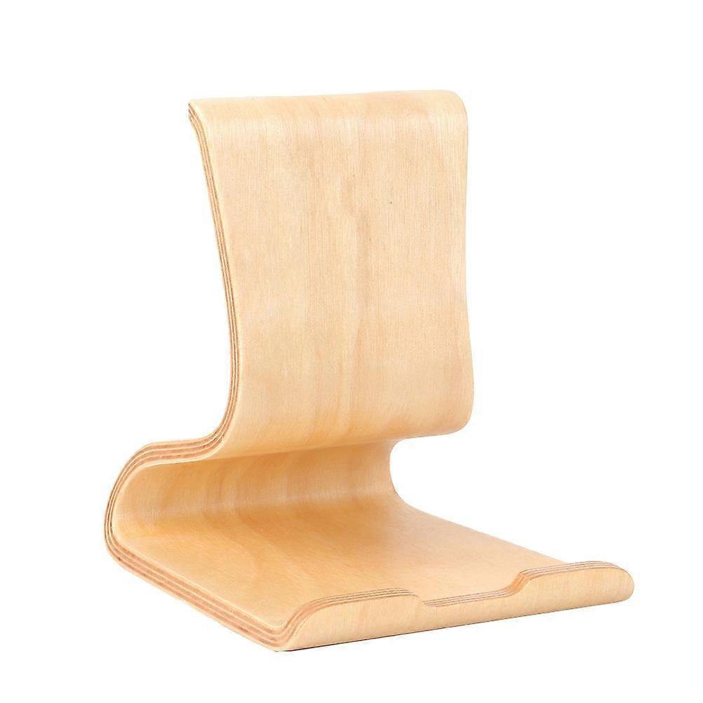 Desk Cell Phone Holder Wood Mobile Phone Bracket Phones Tablets Hands Free Use 1Set